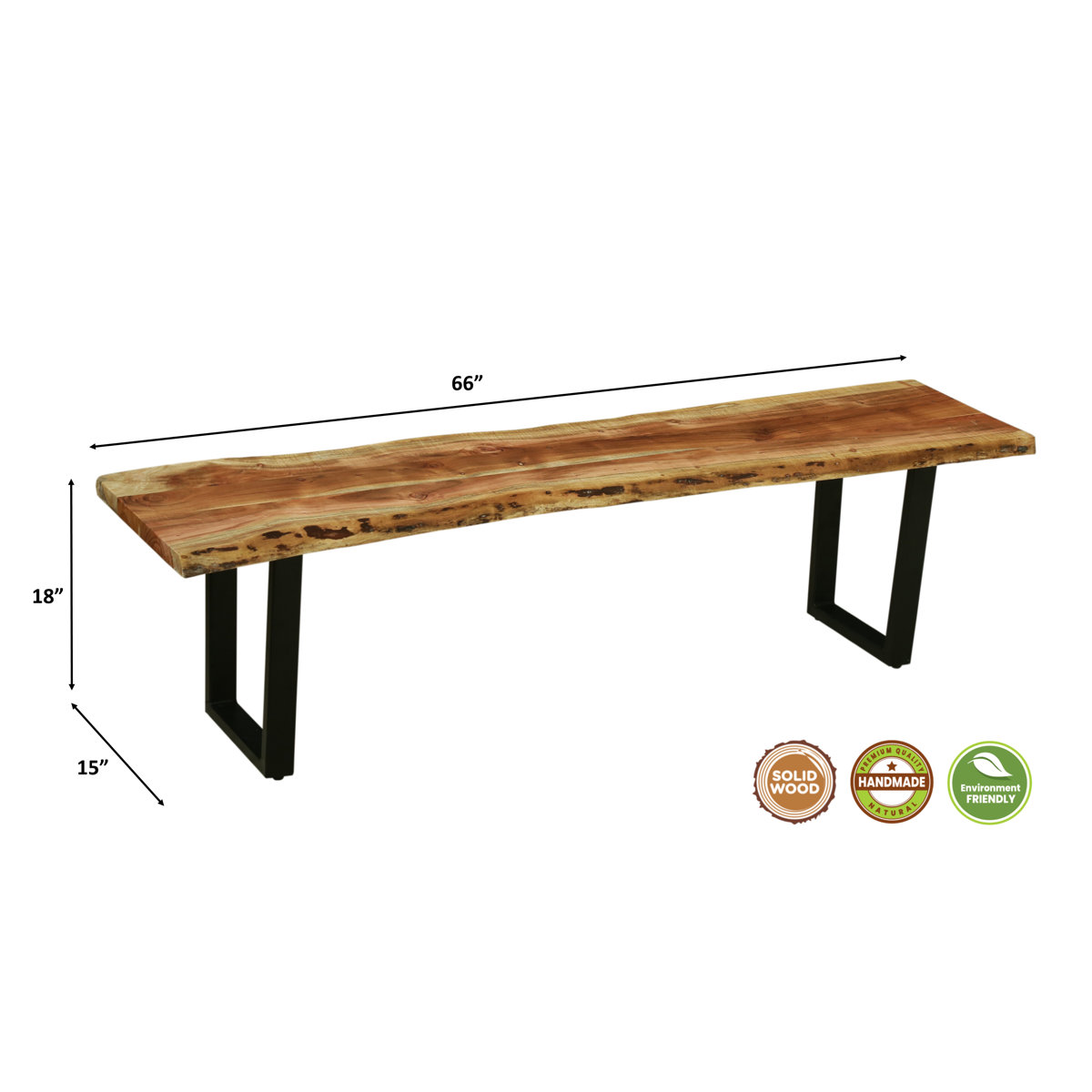 Loon Peak® Finneytown Live Edge Dining Bench Wayfair